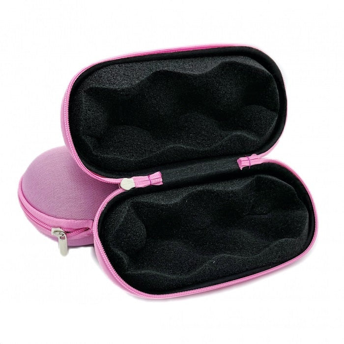 Medium Sweet Puff Glass Pipe Pouch Case With Zip Lock Pink