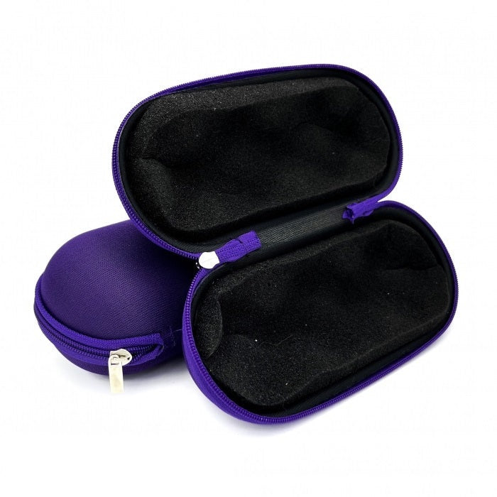 Medium Sweet Puff Glass Pipe Pouch Case With Zip Lock Purple