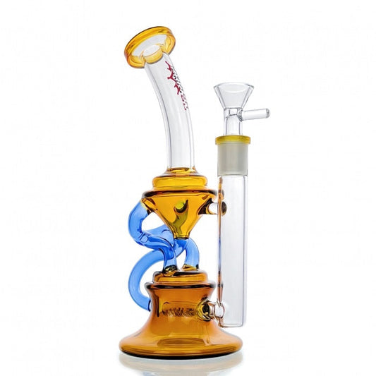 HBKing Inline Percolator Glass Bong 22cm Amber