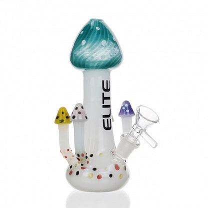 HBKing Elite Mushroom Glass Bong 14cm Blue