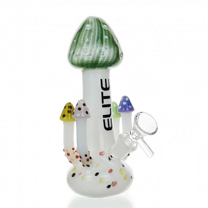 HBKing Elite Mushroom Glass Bong 14cm Green