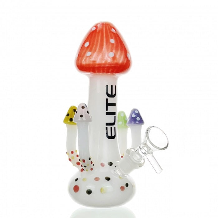 HBKing Elite Mushroom Glass Bong 14cm Orange