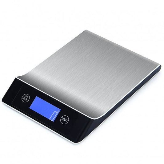 Large Electronic Kitchen Scales Stainless Steel Surface 1g_15kg