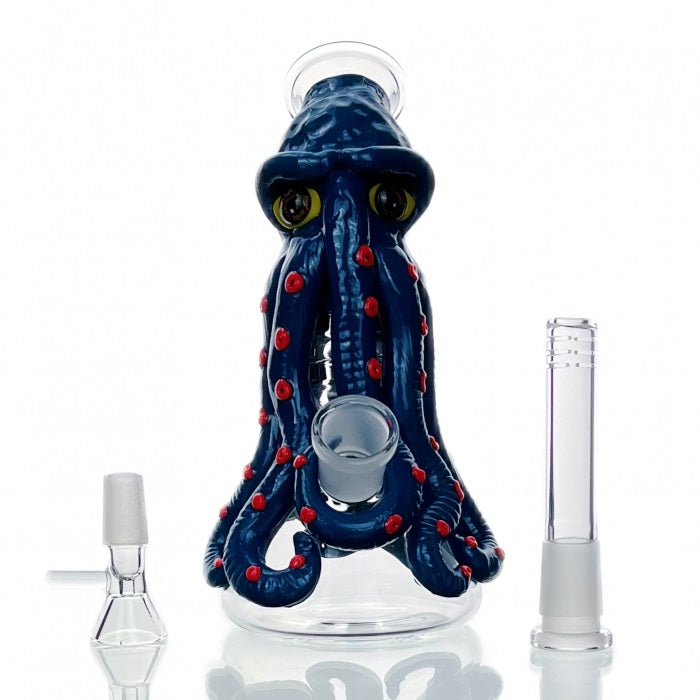 HBKing 3D Blue Octopus Monster Glass Bong 19cm