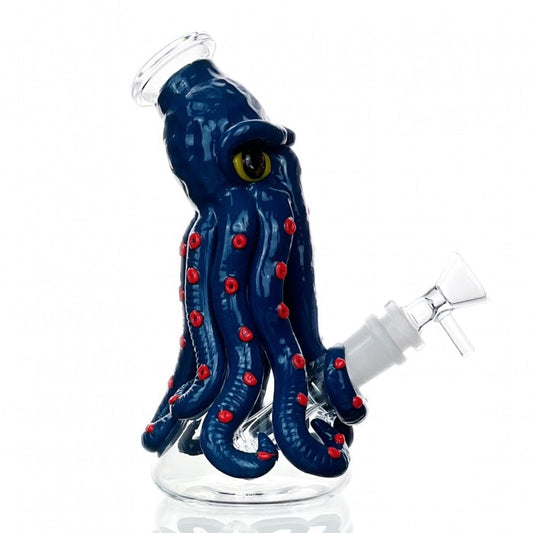 HBKing 3D Blue Octopus Monster Glass Bong 19cm