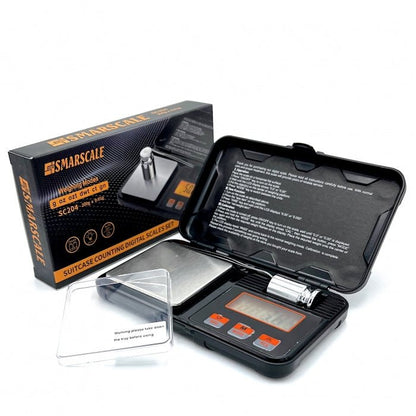 SMARSCALE Suitcase Counting Digital Scales Set 0.01g-200g