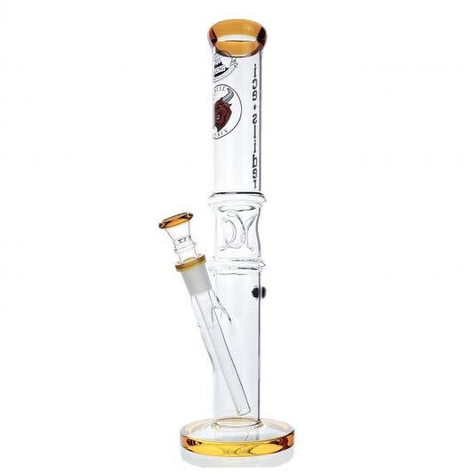 Agung Straight Tube Ice Slider Glass Bong 33cm Amber