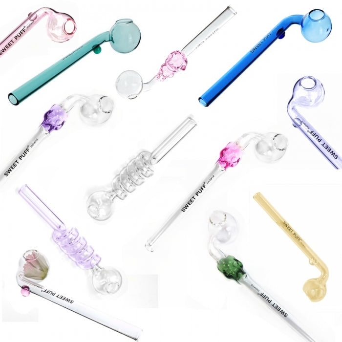 Variety Mix Sweet Puff Glass Pipe 50 Pack