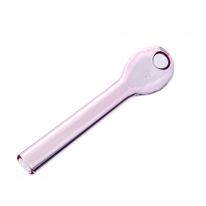 Straight Glass Pipe 11cm Pink