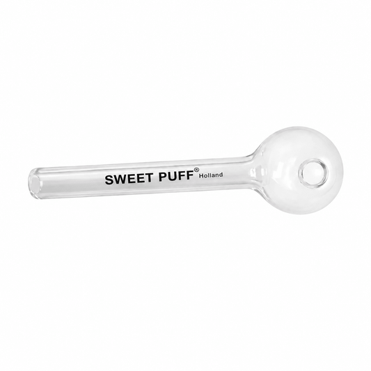 Straight Sweet Puff Glass Pipe 10cm - Oz Sweet Puff
