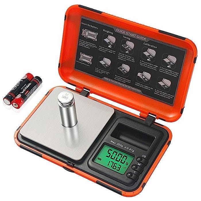 Transformer Dual Units Displayer Tough Digital Scales 0.01g-200g Orange