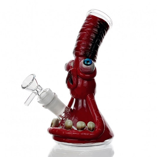 HBKing 3D Red Big Mouth Monster Glass Bong 19cm