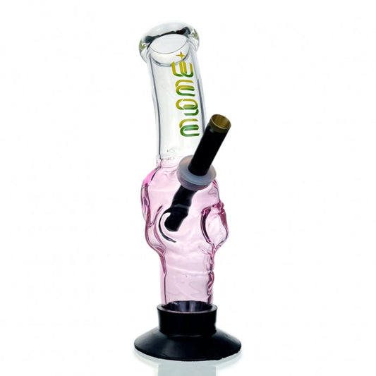 WEGE Pink Skull Gripper Glass Bong 28cm