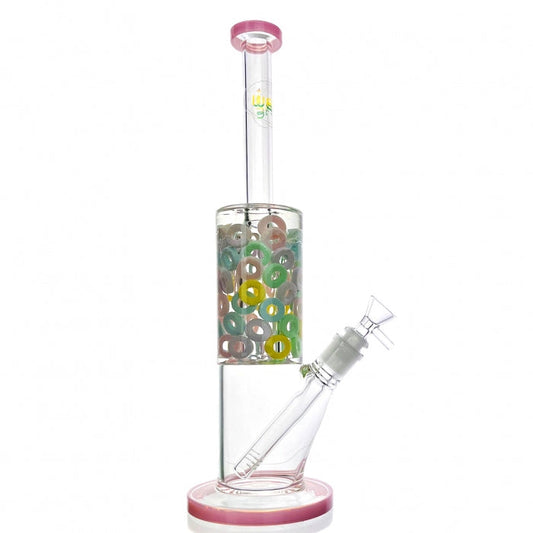 WEGE Candy Ring Pink Glass Bong 33cm