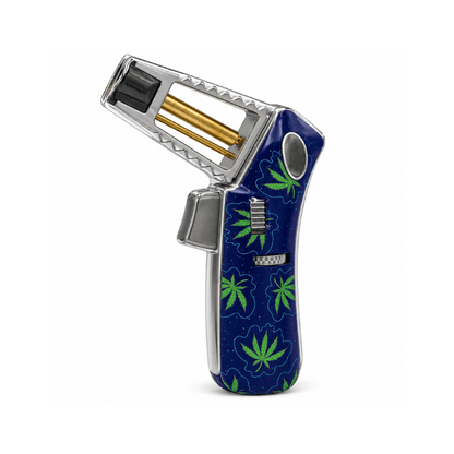 Zengaz Jet Torch Lighter 16.5cm Blue Leaves